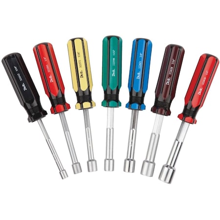 All-Source Standard 3 In. Solid Shaft Nut Driver Set, 7-Piece 332275